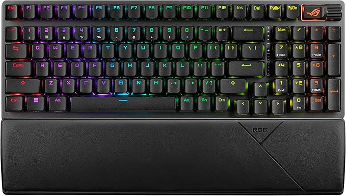 ASUS ROG Strix Scope II 96 Wireless Gaming Keyboard &amp ROG Spatha X Wireless Gaming Mouse &amp ROG Sheath Extended Gaming Mouse Pad