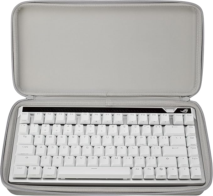 ASUS ROG Falchion Ace 75 HE Wired Analog/Hall Effect Gaming Keyboard – 75% TKL USB Hot Swappable HFX V2 Magnetic Switch Rapid Trigger 8KHz Polling ABS Keycap Carry Case Web-based Config – White