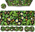 Ergonomic Keyboard Wrist Rest &amp Mouse Pad Wrist Rest SetXL Gaming Desk Mat 31.5x 11.8Non-Slip BaseMemory FoamEasy Typing Pain Relief for Office &amp HomeLeaf and Daisy Pattern