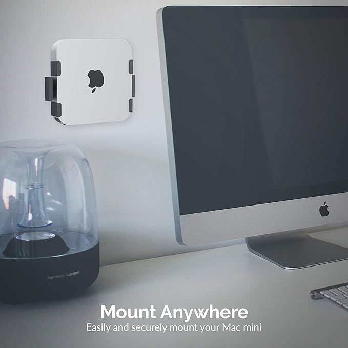 SABRENT Mac Mini VESA Mount/Wall Mount/Under Desk Mount + Premium 3-Port Aluminum Mini USB 3.0 Hub