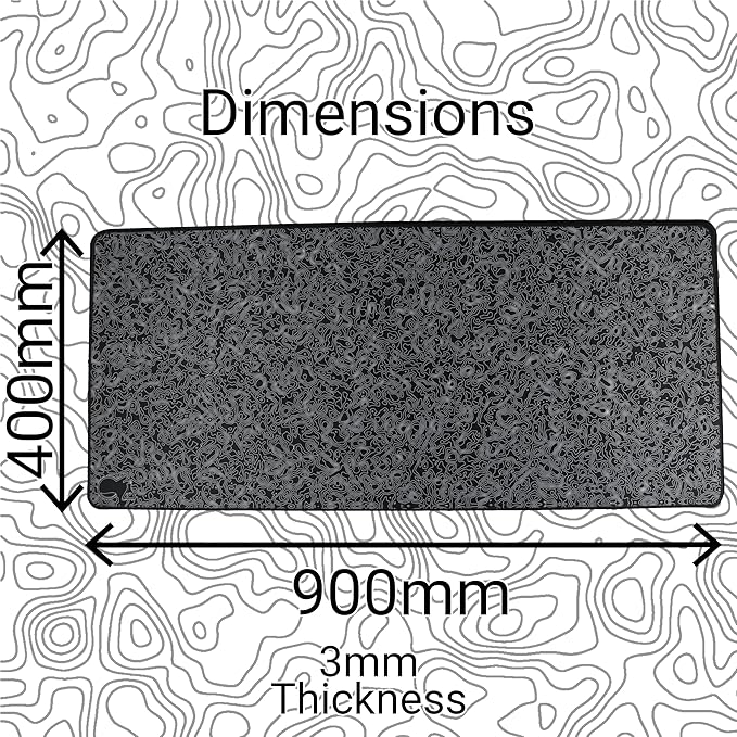 CrashPad XXL Gaming Mouse Pad - 36 x 16 - Thick Extended Gaming Desk Mat (White)