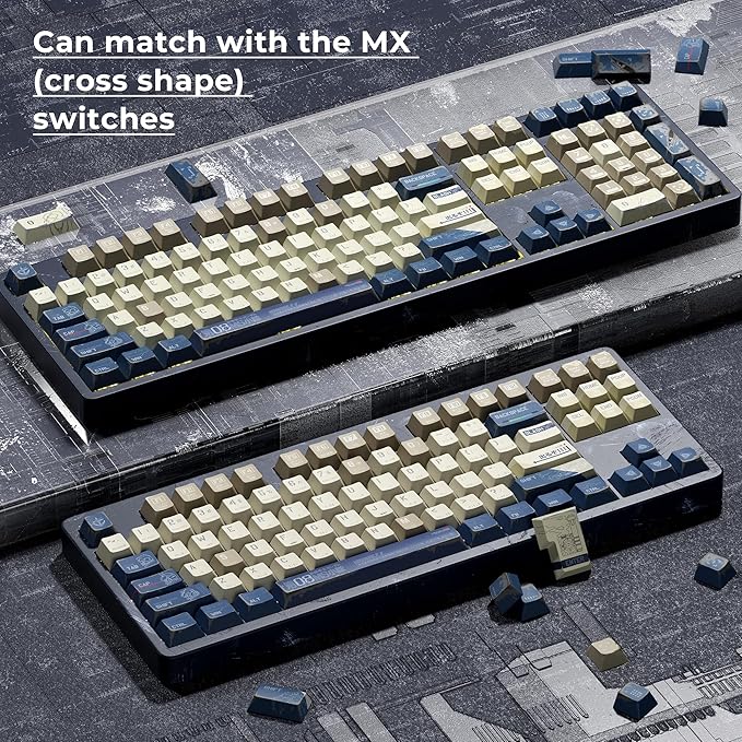 XVX Japanese Anime Keycaps- Retro PBT Keyboard CapsDye Sublimation Keyboard Keycaps with Cherry Profile134 Keys Keycap Sets for Mechanical Keyboards - Only Key caps