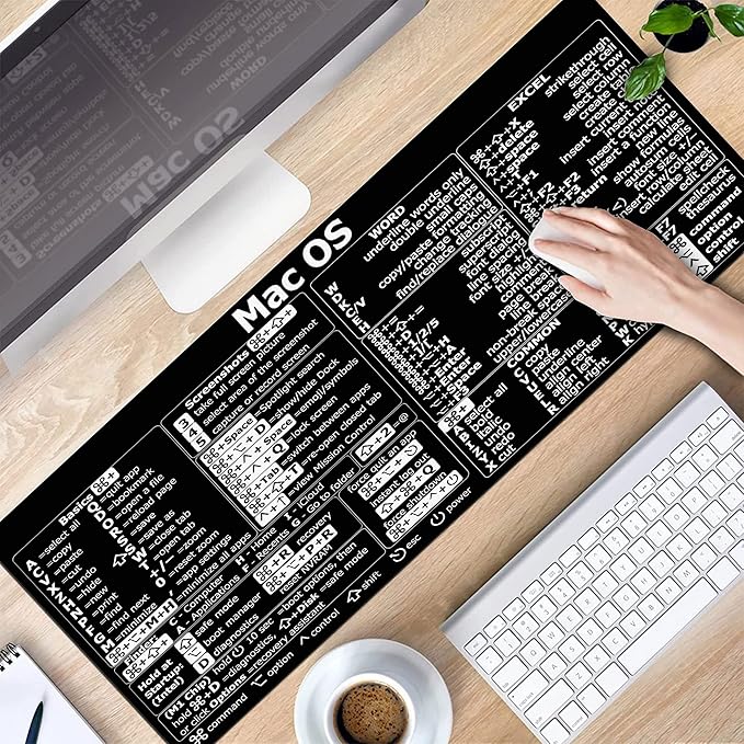 Mac os Shortcuts Word/Excel (for Mac) Mouse Pad Mac OS Candlesticks Reversal Indicators Mouse mat Chart Patterns Stock Market Day Trader Crypto Gift Trader Investor Gift Desk Mat Large Gaming KMH