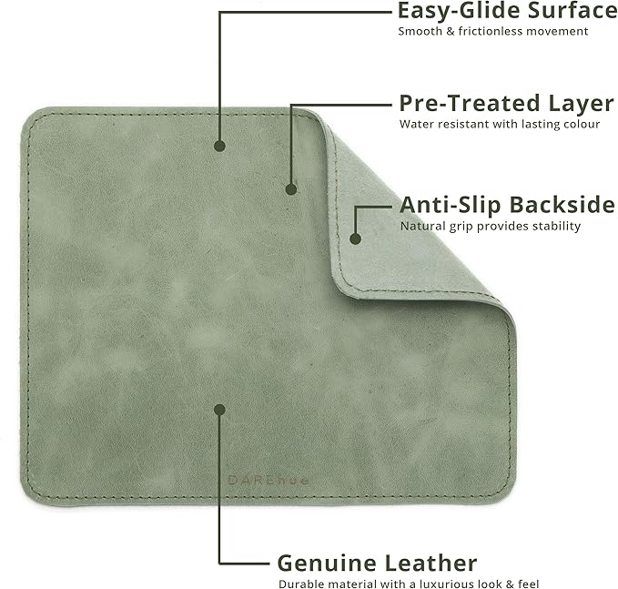 Genuine Leather Mouse Pad (Dark Brown Large)