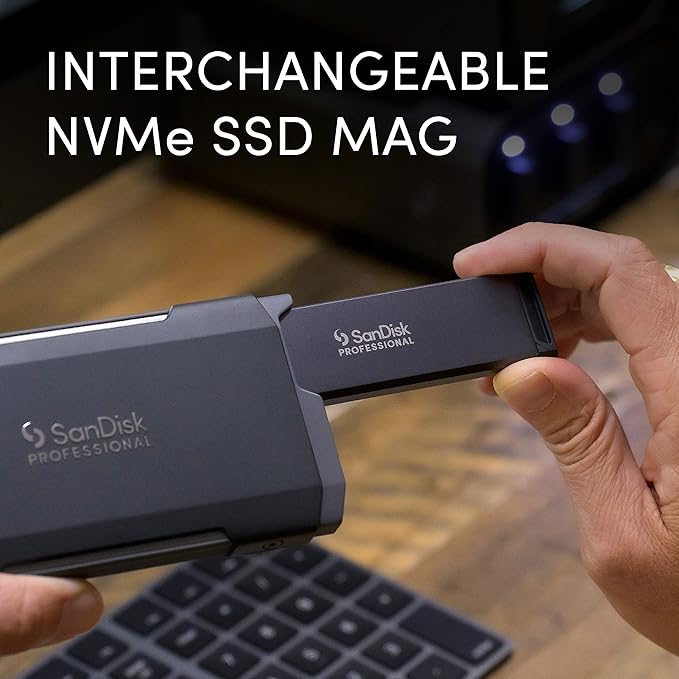 SanDisk Professional 4TB PRO-Blade SSD Mag - Portable &amp Modular NVMe SSD Mag Ultra-Durable - SDPM1NS-004T-GBAND