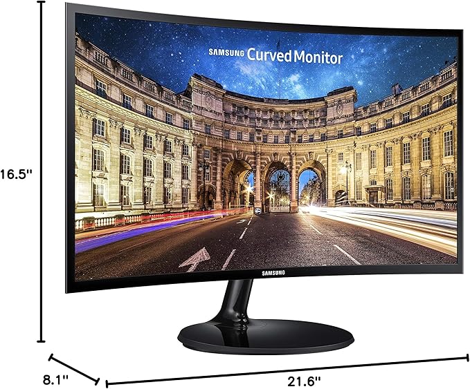 SAMSUNG LC24F390FHNXZA 24-inch Curved LED FHD 1080p Gaming Monitor (Super Slim Design) 60Hz Refresh Rate w/AMD FreeSync Game Mode