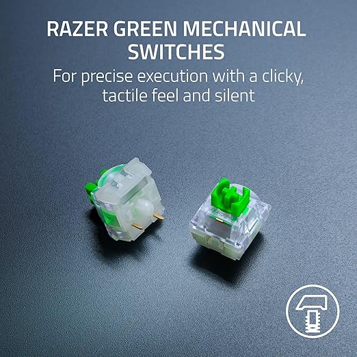 Razer BlackWidow V4 X Mechanical Gaming Keyboard: Green Switches Tactile &amp Clicky - 6 Macro Keys - Chroma RGB - Doubleshot ABS Keycaps - Sound Dampening &amp Stabilizers - Pokémon Edition