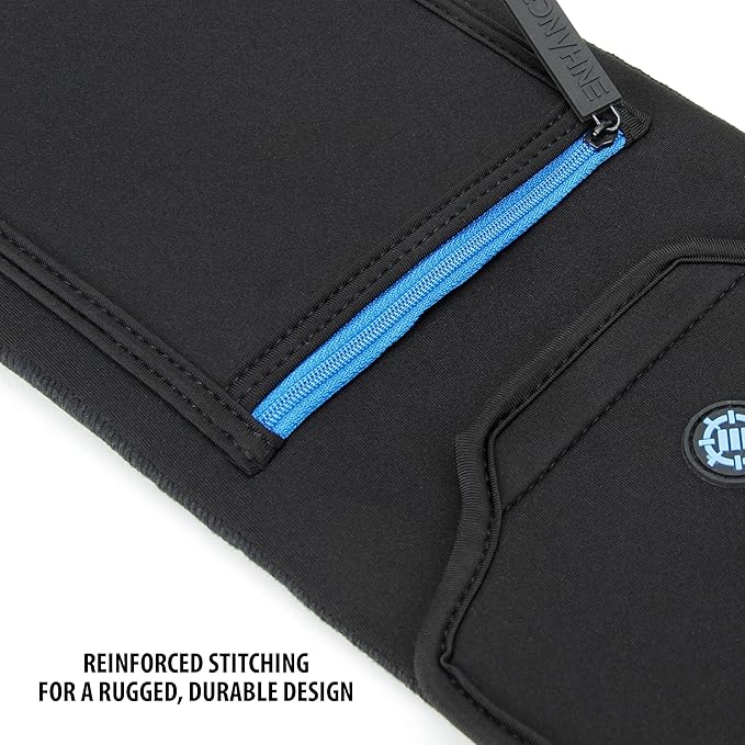 ENHANCE Keyboard Sleeve Travel Case for TKL Tenkeyless Compact Tournament eSports Gaming Keyboards (up to 15 Inches) - Rugged Neoprene Construction  Zipper Mouse Storage and Cable Storage Pouch