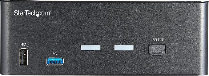 StarTech.com 2 Port Dual Monitor HDMI KVM Switch - 4K 60Hz Ultra HD HDR - Desktop 4K HDMI 2.0 KVM Switch with 2 Port USB 3.0 Hub (5Gbps) &amp 4X USB 2.0 HID Audio - Hotkey Switching - TAA