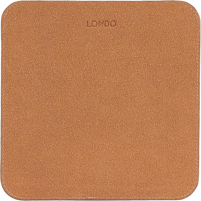 Londo Top Grain Leather Mouse Pad with Wrist Rest – Ergonomic Support Non-Slip Base Smooth Surface