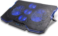 Enhance Cryogen Gaming Laptop Cooling Pad - Fits up to 17 inch Computer - Adjustable Laptop Cooling Stand with 5 Ultra Quiet Cooler Fans 2 USB Ports and LED Lighting - Slim Portable Design 2500 RPM