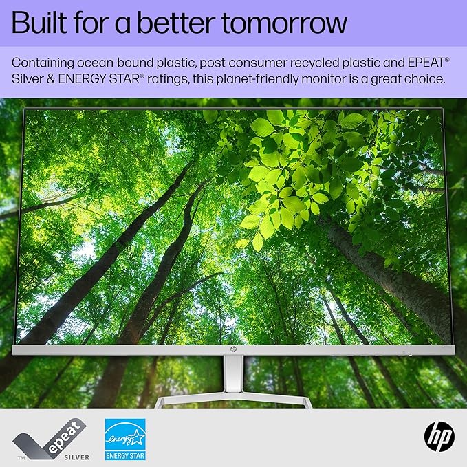 HP Series 5 27 inch FHD Monitor Full HD Display (1920 x 1080) IPS panel 99% sRGB 1500:1 contrast ratio 300 nits Eye Ease 527sw (2024) (Renewed)