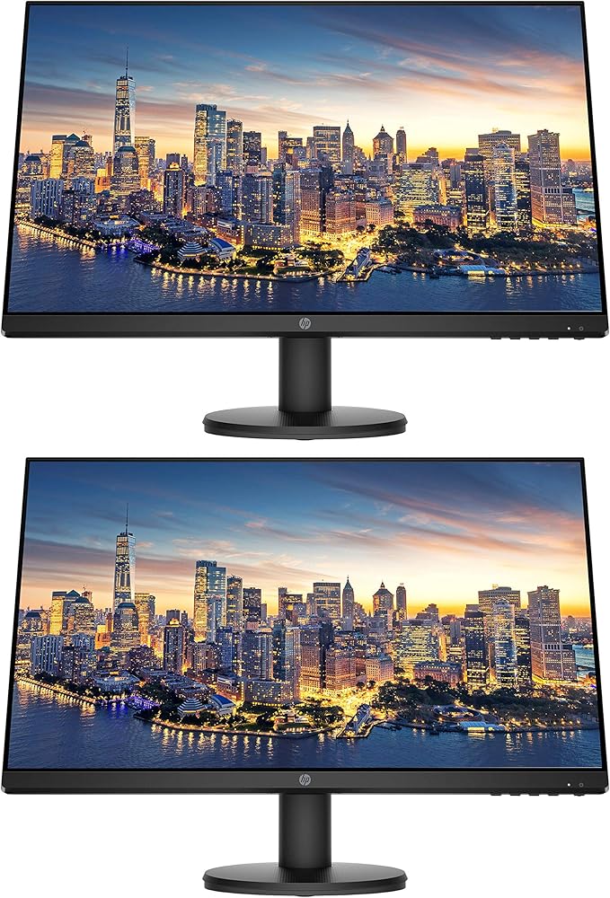 HP P24v G4 24 Inch IPS LED Backlit Monitor 2-Pack