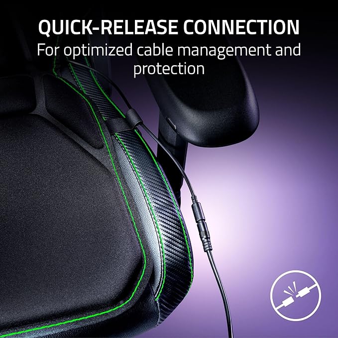 Razer Freyja HD Haptic Gaming Chair Cushion: Multi-Directional Haptics - Haptic EQ Customization via Razer Synapse - HyperSpeed Wireless &amp Bluetooth - Adjustable Strap for Universal Fit