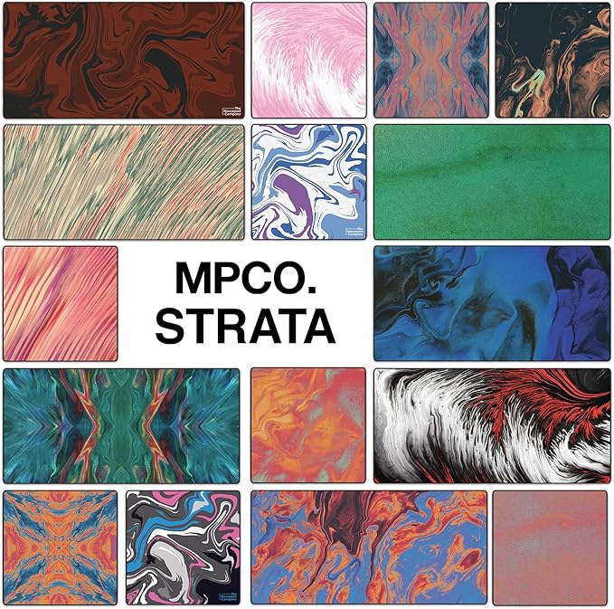 MPCO. Original Large Gaming Desk Mat – 36 x 17 Aeroglyde Strata Blue &amp Pink Full Desk Mouse Pad for Smooth Precision – Non-Slip Washable Extra-Large PC Mouse Pad for Gaming Sessions