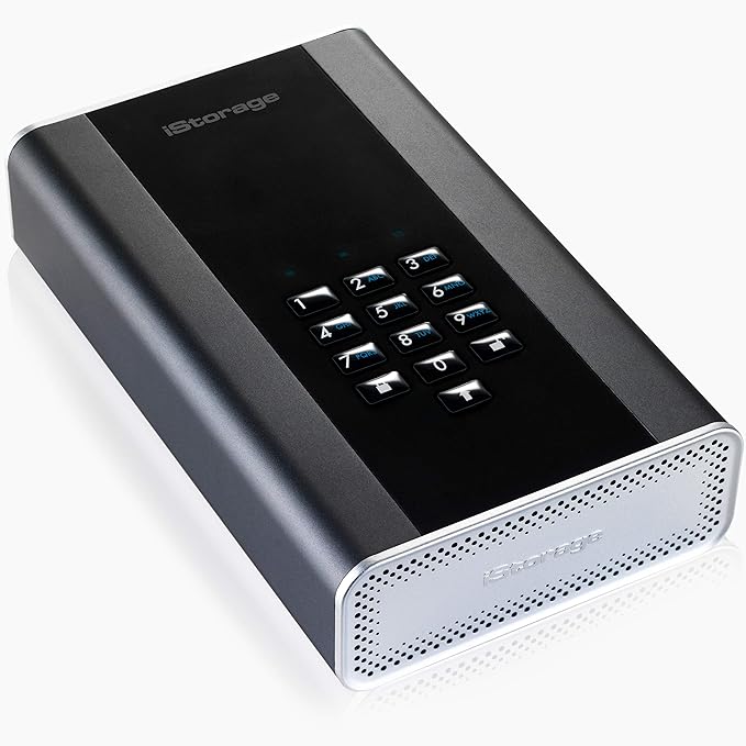 iStorage diskAshur DT2 256-bit 10TB | FIPS Level 3 Certified | Secure encrypted Desktop Hard Drive | Password Protected