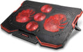Enhance Cryogen Gaming Laptop Cooling Pad - Fits 17 in. Computer PS4 - Adjustable Laptop Cooling Stand with 5 Quiet Cooler Fans 2 USB Ports and LED Lighting - Slim Portable Design 2500 RPM (Red)