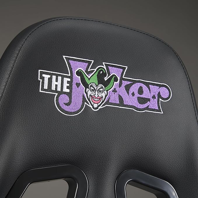Joker - Gaming Chair or Office Chair Adult Gamer Chair Comfortable seat Integrated headrest Adjustable armrests and Height Ergonomic backrest - Black