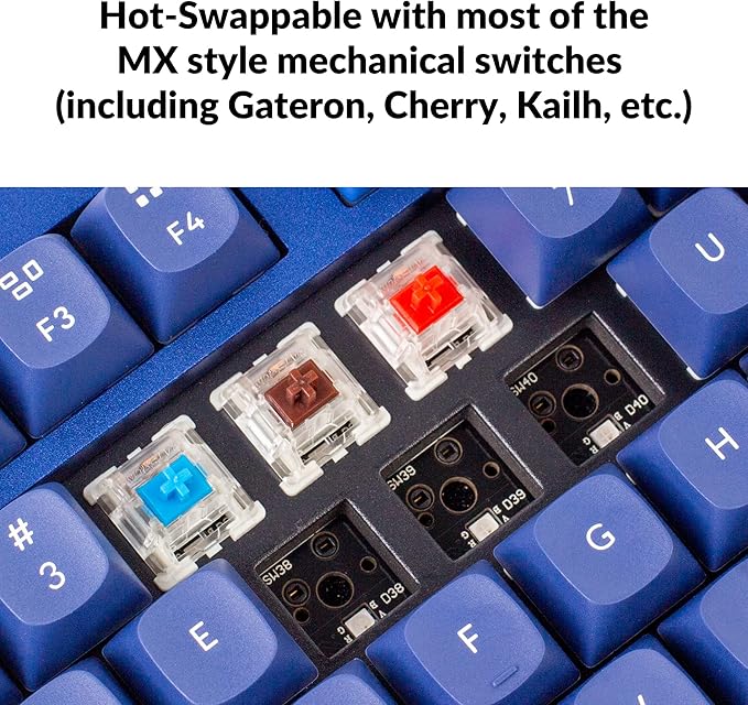 Keychron Q3 QMK/VIA Wired Custom Mechanical Keyboard Full Aluminum Tenkeyless Layout Programmable Macro with Hot-swappable Gateron G Pro Brown Switch Compatible with Mac Windows Linux (Blue)
