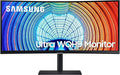 Samsung Business S65UA Series 34 Inch Curved WQHD 3440x1440 Computer Monitor HDR10 100 Hz USB-C DP Daisy Chain HDMI 2.0 USB 3.0 Hub (S34A654UXN) Black
