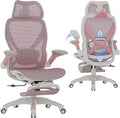 ELABEST X100 Ergonomic Mesh Office Chair with Footrest Big and Tall Hone Desk Chair with 5D Flip-Up Arms Adjustable 3D Lumbar SupportGaming &amp Executive Computer Chairs