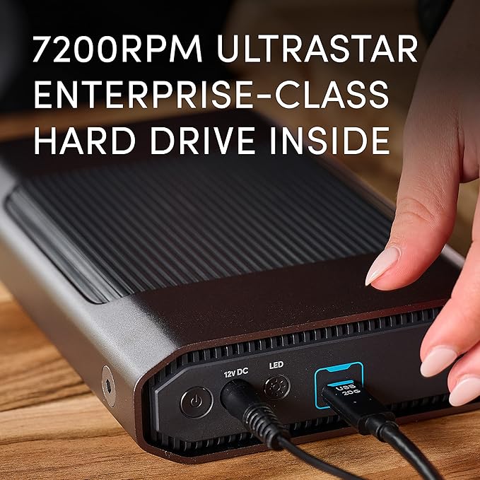 SanDisk Professional 24TB G-Drive Enterprise-Class External Desktop Hard Drive - 7200RPM Ultrastar HDD Inside USB-C (10Gbps) USB 3.2 Gen 2 Mac Ready - SDPHF1A-024T-NBAAD