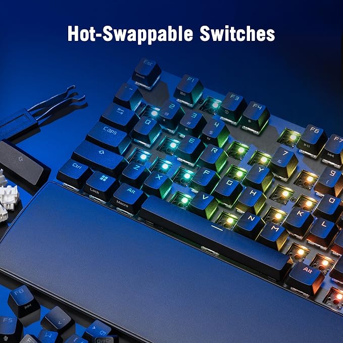 ASUS ROG Strix Scope II X Wired USB Mechanical Gaming Keyboard – 100% Full-Size Hot Swappable Pre-lubed ROG NX Snow V2 Linear Switches PBT Keycaps RGB PC/Mac Support - Black