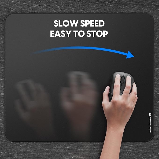 Pulsar Gaming Gears Esports Gaming Mouse Pad XL Size ParaBrake V2 Medium Friction Soft Anti-Slip 19.3 x 16.5 inches (49 x 42 cm) Domestic Authentic (XL Black)