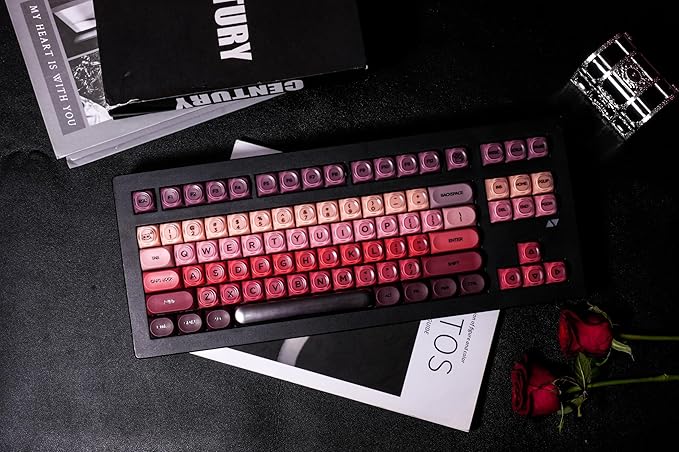 ZORNHER CG870 Lipstick Mechanical KeyboardTKL Pink Gaming KeyboardFoundation Creamy Thocky KeyboardCreamy Sounding SwitchesCute Kawaii Girly Jelly Keycaps