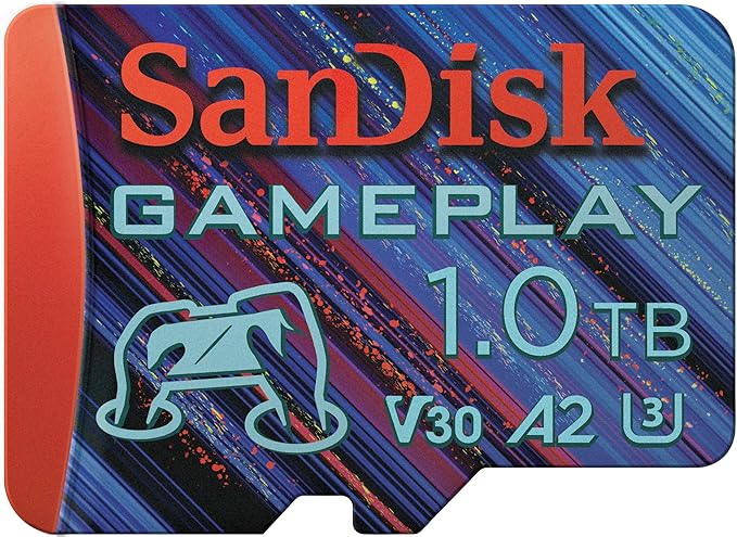 SANDISK 1TB Gameplay microSD Memory Card for Mobile Gaming - Up to 190MB/s for Handheld Console Gaming - SDSQXAV-1T00-GN6XN