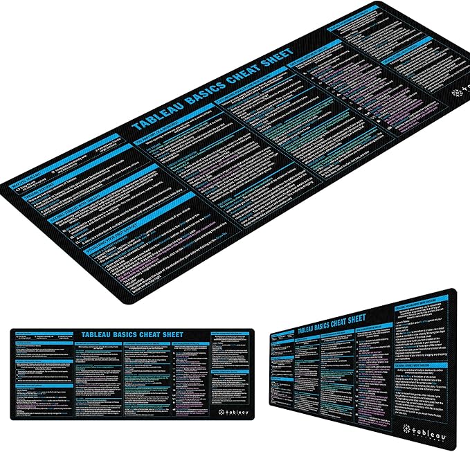 Tableau Shortcuts Cheat Sheet Mouse Pad Mouse Mat Perfect for Analysts Students Office Professionals Essential Computer Accessories for Study Work and Reference Purposes KMH
