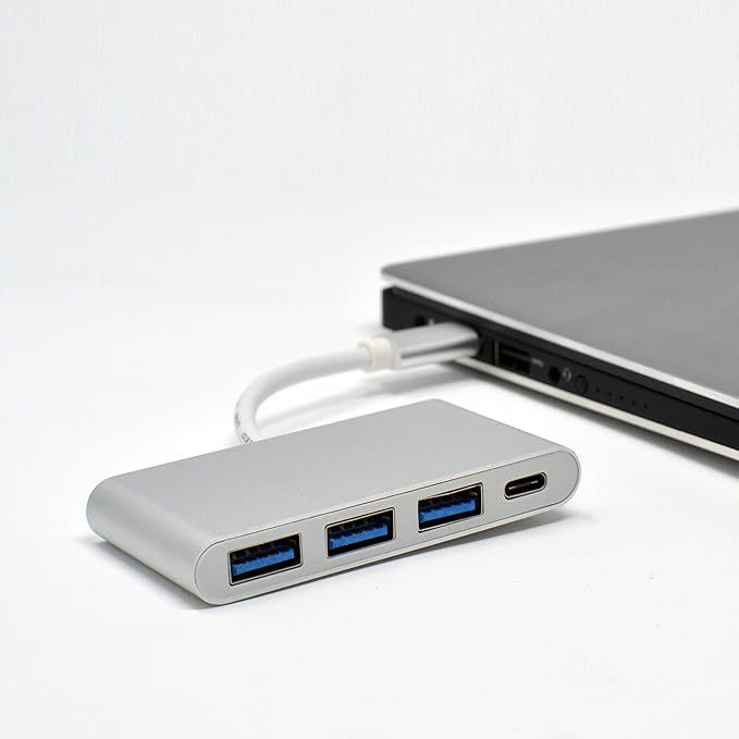 Best 4-in-1 USB-C Hub with Type C Multi-Port Charging &amp Connecting Adapter 3X USB 3.0 for New MacBook Pro ChromeBook Pixel Devices Nokia N1Nexus 6/6p and Other Type-C