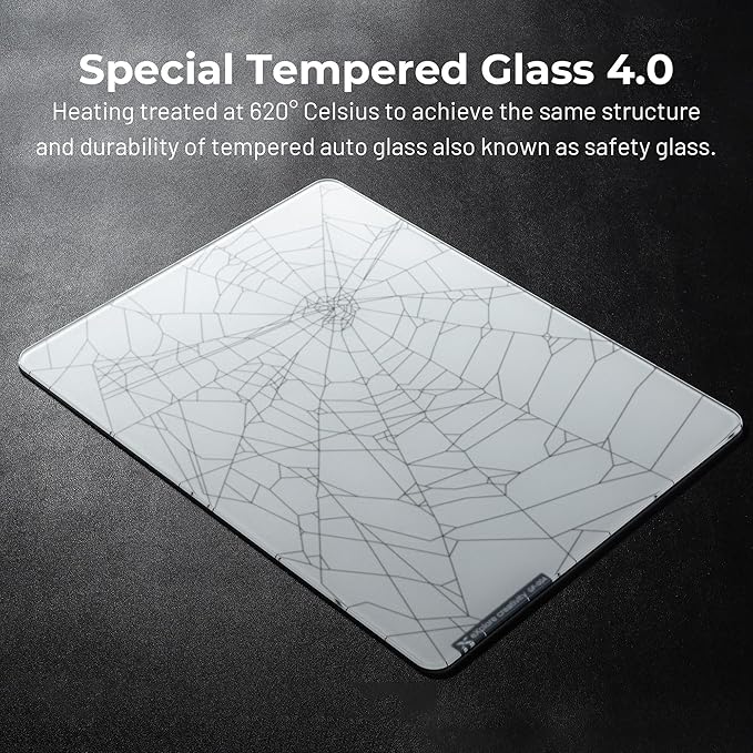 XVX White Spider Webs Glass Gaming Mousepad 4.0Hard Mousepad for GamingUltra-Smooth Micro-Etched Surface Mouse Mat with Non-Slip Rubber Base(410mm*310mm)