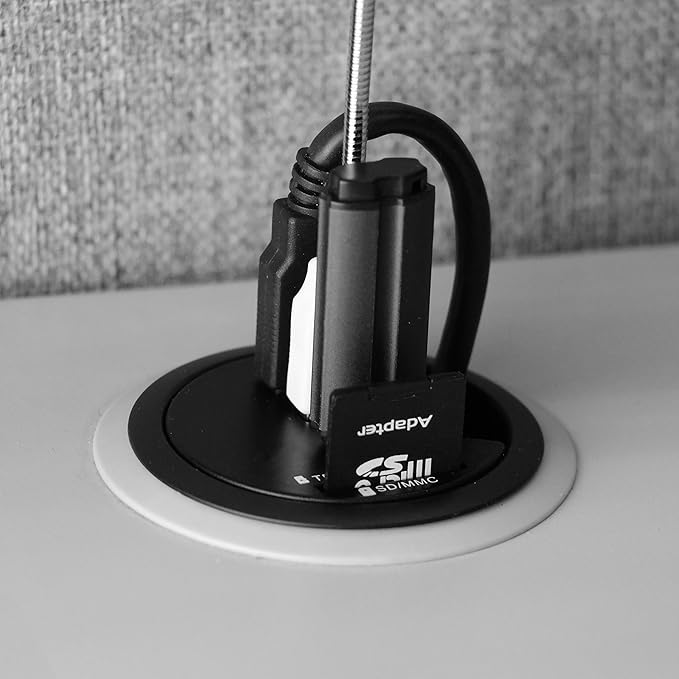 SEDNA - 2.5 Grommet Hole - in Desk - USB 3.1 Gen I 3 Port Hub/BC 1.2 USB Charger with SD Card Reader