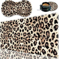 Durable Desk Mat + Wrist Rest Pad + Coasters Set Large Gaming Office Mouse Pad 31.5 x 11.8 Extended Non-Slip Rubber Keyboard Pad Laptop &amp Home Leopard Print Pattern