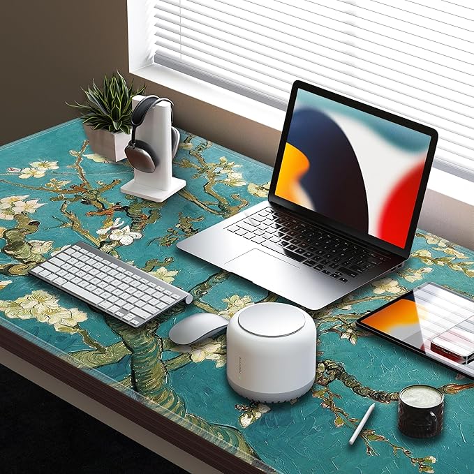 LL-COEUR XXL Landscape Gaming Mouse Pad Computer Keyboard Mat Office Desk Pad (Apricot 47.2 x 23.6 x 0.12)
