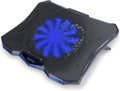 ENHANCE Cryogen 5 Gaming Laptop Cooling Pad Stand - Laptop Cooler with 7 Adjustable Height Settings &amp Dual USB Ports up to 17 inches - 1 Ultra Quiet High Performance LED Fan 800 RPM - Blue