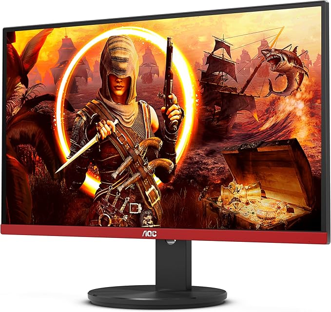 AOC G2490VX 24 Class Frameless Gaming Monitor FHD 1920x1080 1ms 144Hz FreeSync Premium 126% sRGB / 93% DCI-P3 3Yr Re-Spawned Zero Dead Pixels Black