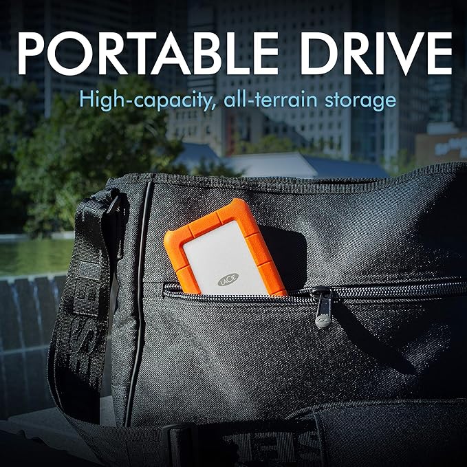 LaCie LAC9000298 La Cie Rugged Mini USB 3.0 / USB 2.0 External Hard Drive (9000298)