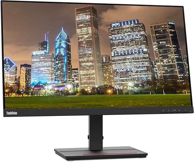 Lenovo ThinkVision S24e-20 23.8 Full HD 1920 x 1080 WLED LCD Monitor 2-Pack 250 Nit FreeSync HDMI-VGA Raven Black Bundle with Adjustable Desk Mount Monitor Stand