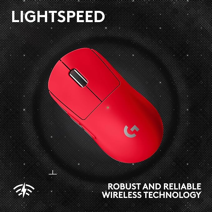 Logitech G PRO X Superlight 2 SE Wireless Gaming Mouse 60 g pro-Grade Mouse with 5 programmable Buttons 44K DPI Sensor 888+ IPS 1 kHz Report Rate USB-C Charging for PC/Mac - Red