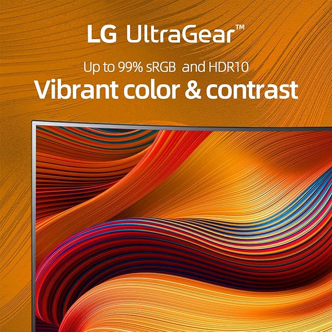 LG 34 Inch Curved Ultragear QHD(3440x1440) IPS Gaming Monitor 160Hz AMD FreeSync HDR10 sRGB 99% OnScreen Control Multitasking and Content Creation DisplayPort &amp HDMI Tilt/Height Adjustable