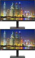Lenovo ThinkVision S24e-20 23.8 Full HD WLED LCD Monitor 2-Pack Bundle with 250 Nit Brightness FreeSync 1920 x 1080 Vertical Alignment HDMI-VGA Raven Black