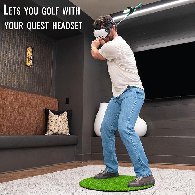 DeadEyeVR - DriVR Elite Chrome - Golf Club for Quest - Realistic VR Golf Simulator Handle - Weighted VR Golf Club Grip for Enhanced Play