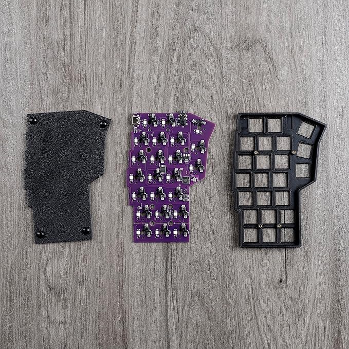 YMDK Low Profile Split Chocolate Keyboard Corne V4.1 Ergonomic 46 Keys Hotswappable 40% Layout 3D Print Case PLA RGB Vial Keyboard Kit